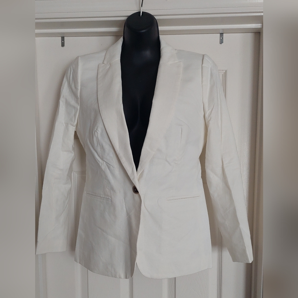 J. Crew - Linen Blend - Winter White Blazer
